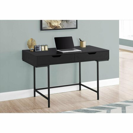 DAPHNES DINNETTE 48 in. Computer Desk Black & Black Metal DA3079075